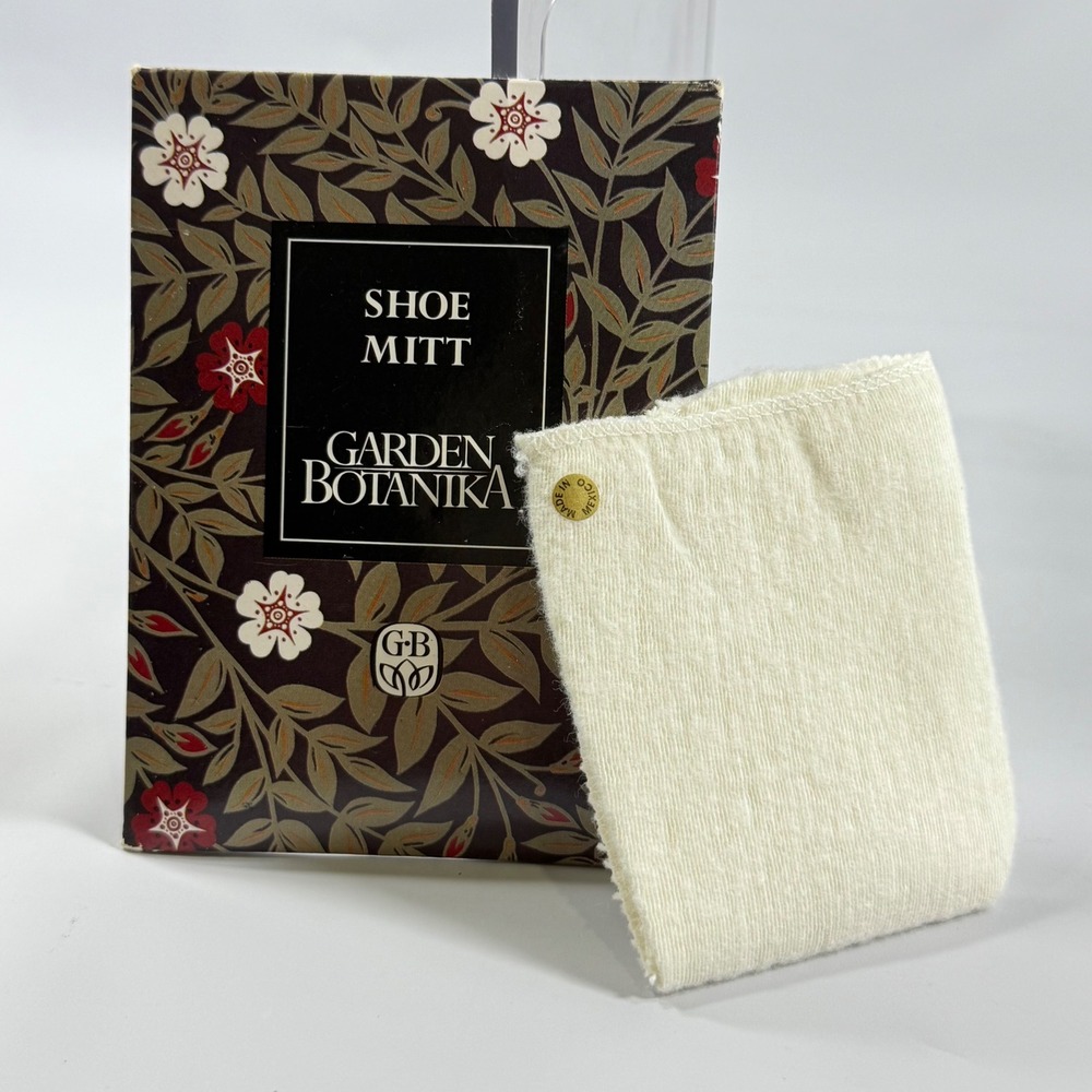 VTG Garden Botanika Shoe Mitt Westin Hotels Cream New Floral Travel Accessory OS